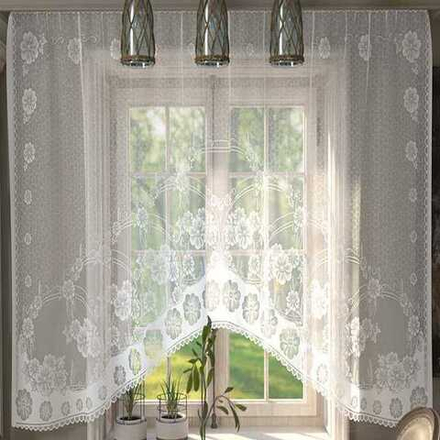 Занавеска "Л. Е6Рб", цвет белый, на шторной ленте, Беларусь.