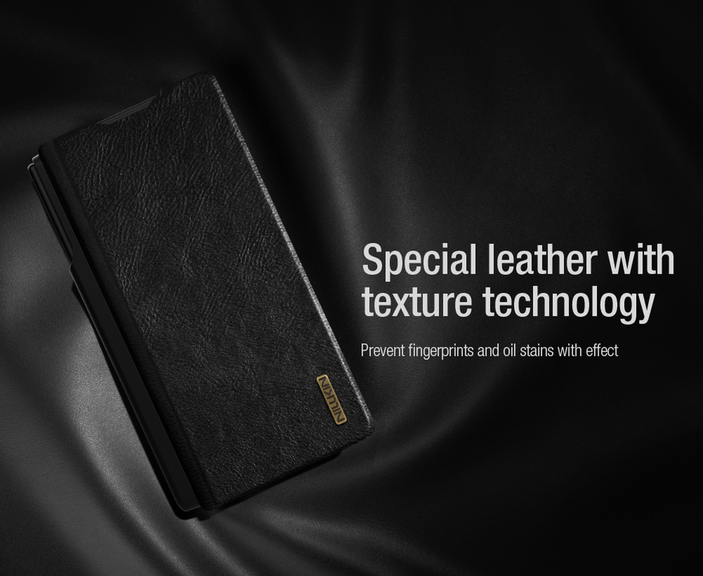 Кожаный чехол книжка от Nillkin для Samsung Galaxy Z Fold 7, серия Qin Pro Leather Case (с держателем для S Pen)
