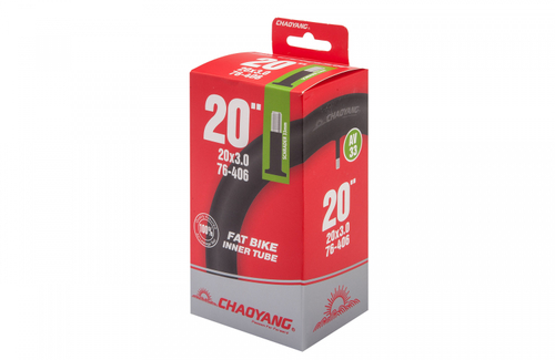 Велокамера 20"x3.0" автовентиль CHAOYANG/STELS (полу FAT BIKE), в инд. упаковке
