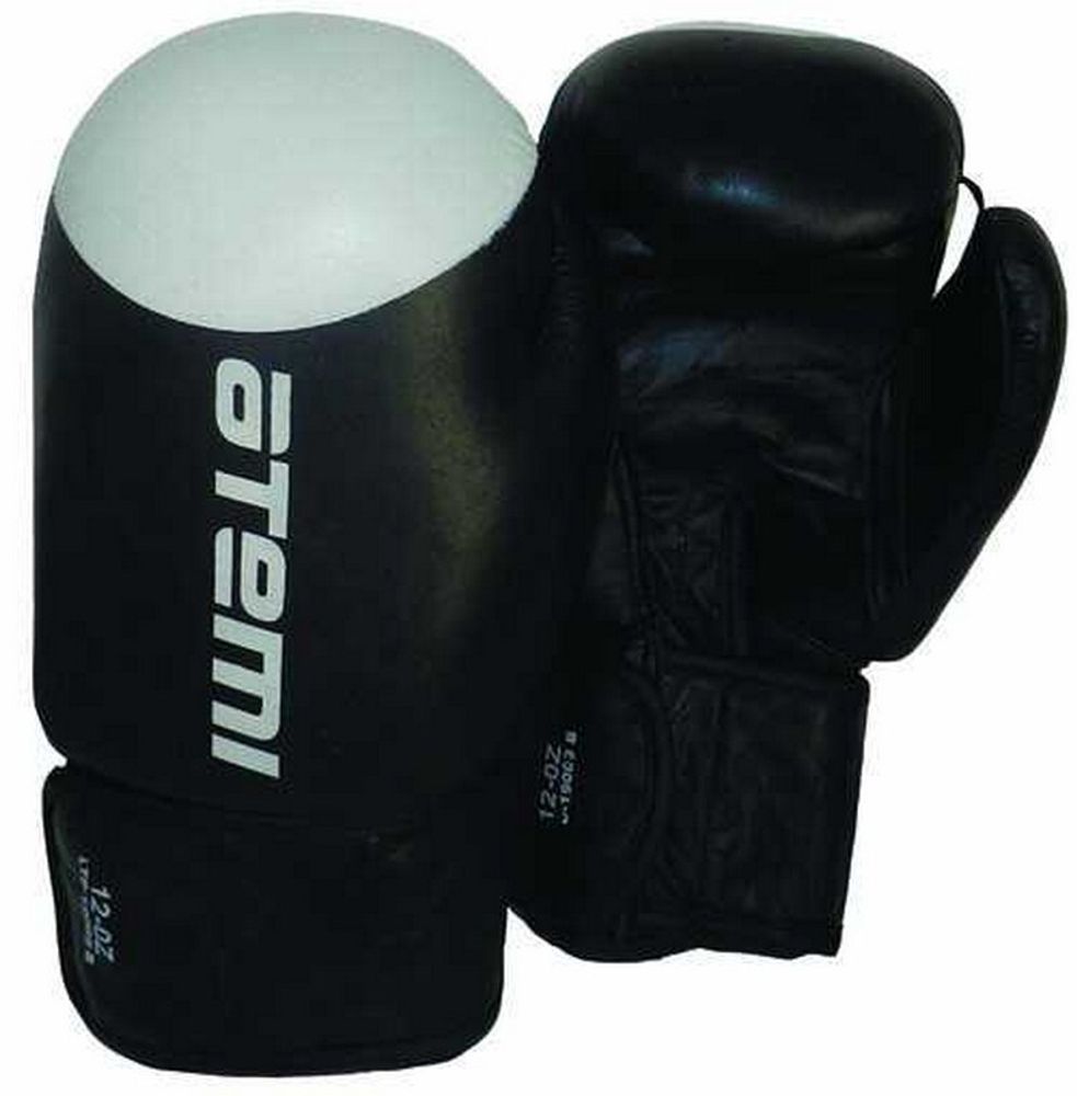 Перчатки боксёрские Материал:натуральная кожа.Цвет:черный/серый, LTB19009 (8 унций)