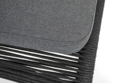 "Ането" стул барный плетеный из роупа, каркас алюминий темно-серый (RAL7024) муар, роуп темно-серый круглый, ткань темно-серая 027