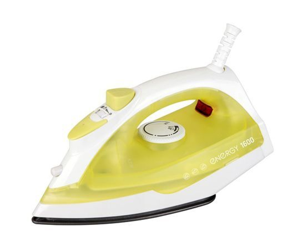 Утюг Energy EN-327 Желтый, 1,6кВт, подошва тефлон, 270052
