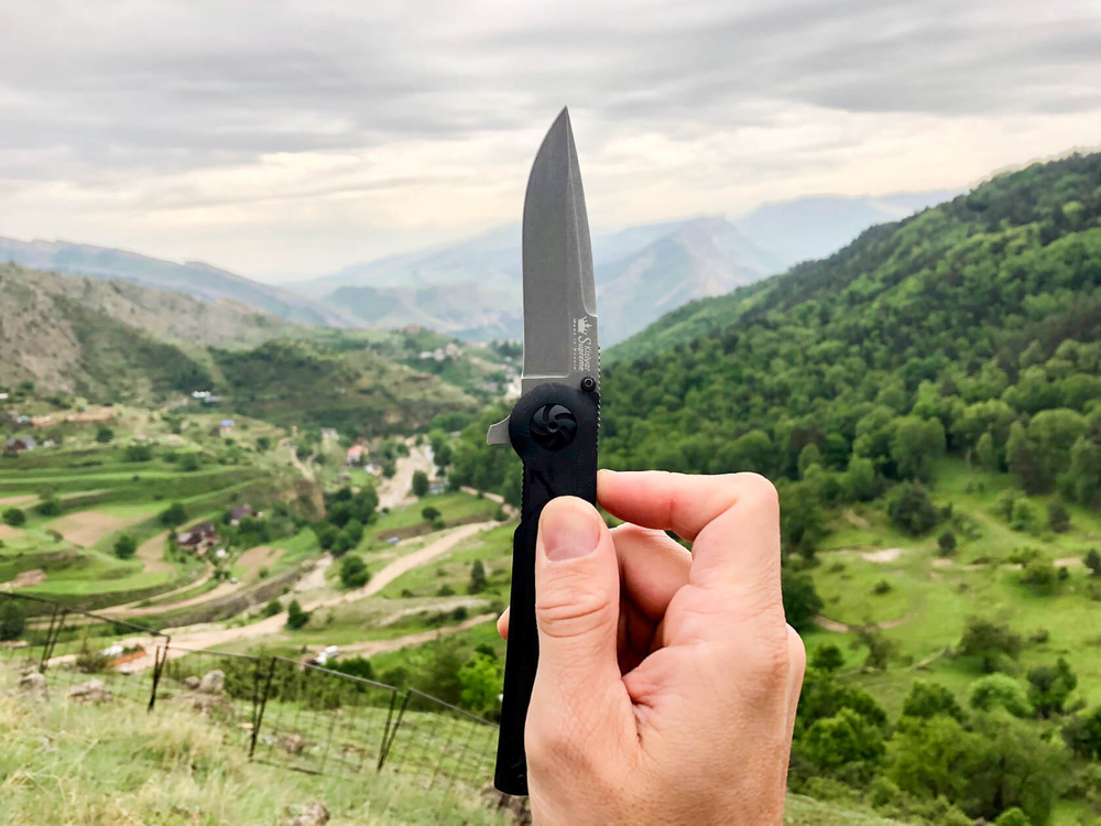 Складной нож Biker Z N690 StoneWash