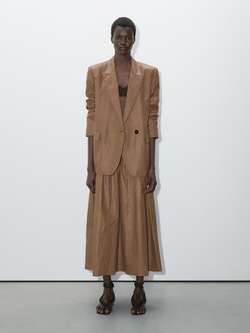 Massimo Dutti Двубортный блейзер - Studio, норка