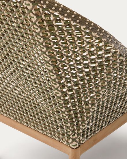 Кресло Olbia с высокой спинкой из искусственного ротанга и массива тика La Forma Испания