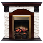 Каминокомплект Real Flame Dublin Lux AO с очагом Fobos Lux Brass