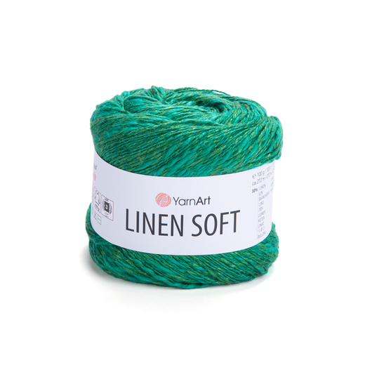 Пряжа YarnArt Linen soft, Изумруд