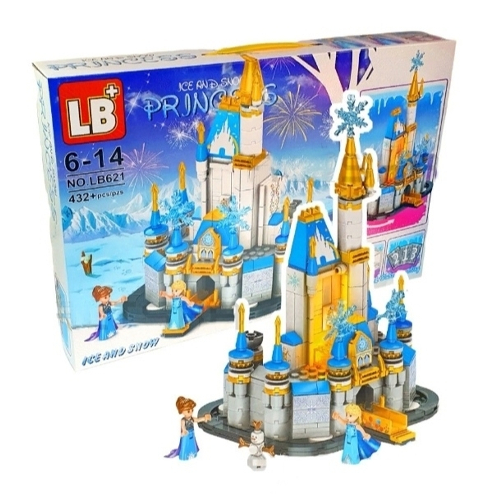 Конструктор лего LB+ Ice & Snow PRINCESS, NO.LB621 "Холодное сердце Волшебный замок" с LED подсветкой, 432+ дет