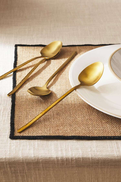 ZARA HOME НАБОР ЛОЖЕК С РЕЛЬЕФНОЙ РУЧКОЙ, ЗОЛОТОЙ