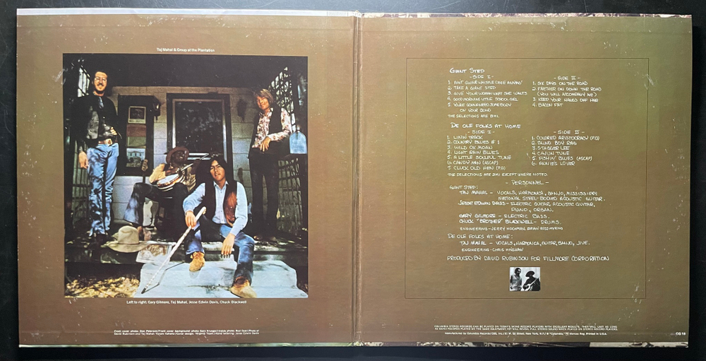 Taj Mahal ‎– Giant Step / De Ole Folks At Home 2LP (США 1971г.)