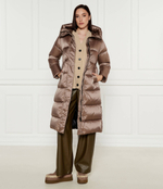 Пуховое пальто KAREN Hetrego - коричневый(8N605 F)