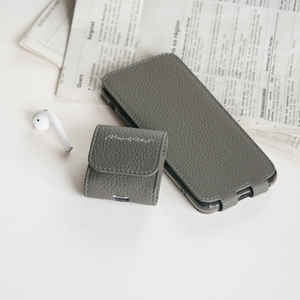 Чехол для iPhone XS Max из натуральной кожи теленка, серого цвета