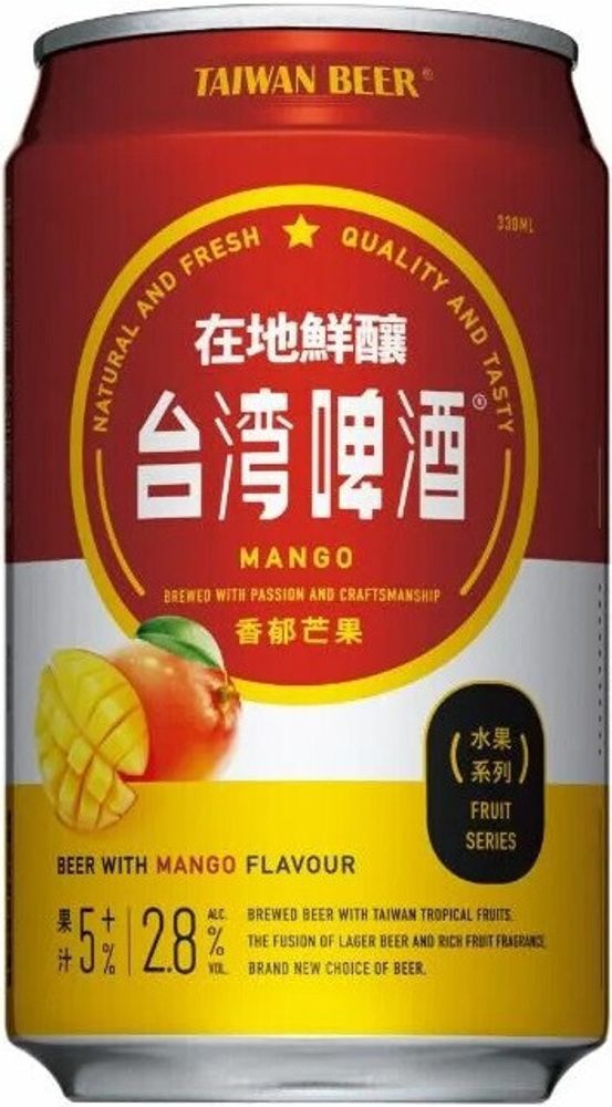 Пиво Тайвань Бир Манго Фрут Бир / Taiwan Beer Mango Fruit Beer 0.33л - 24шт