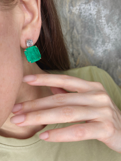 Серьги Параиба квадрат