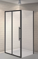 Душевой уголок Esbano Flex ESOGF128PSB 120х80 стекло прозрачное/профиль черный матовый