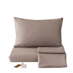 Комплект постельного белья Страйп Сатин Однотонный на резинке CTR031