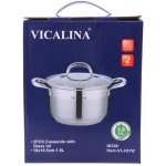 Кастрюля из нержавеющей стали VICALINA 1,9л, индукция, VL-1072