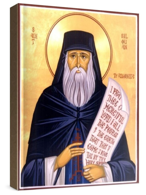 Силуан Афонский (рукописная икона)