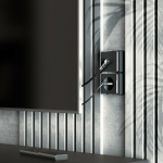 ТВ-розетка оконечная Gallant (черный/хром)