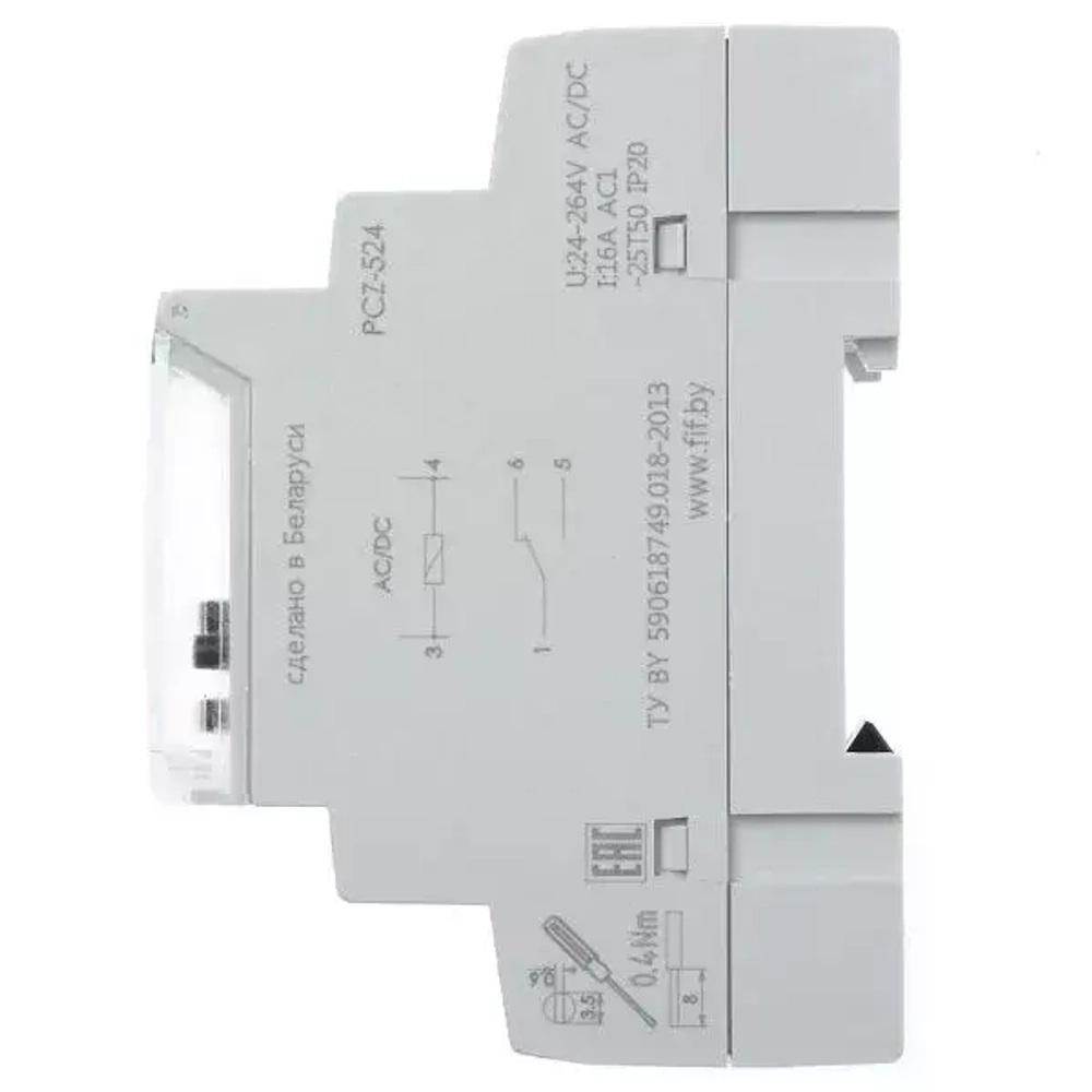 Реле времени астрономическое PCZ-524 24-264В AC/DC 16А 1 переключ. контакт IP20 1 канал