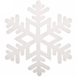 Украшение новогоднее «Снежные хлопья» d-35/26/21/16/14 (набор 5 шт)