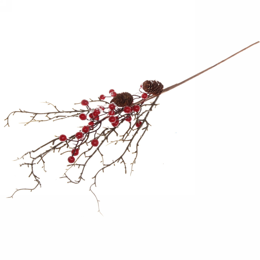 Ветка хвойная «Заснеженный сад» , 80 см