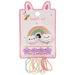 Аксессуары для волос детские «БАМБИ БУМ», Веселая Радуга, 11*7см (4 краба, зажим и 10 резинок)