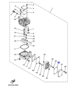 Мембрана топл. насоса Yamaha 9.9/15лс (оригинальный арт. 63V244110000)