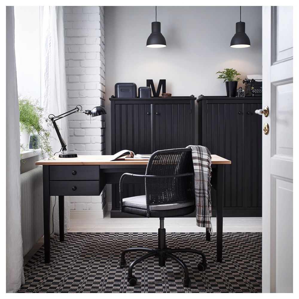 Настольный светильник IKEA FORSA (ФОРСА), Черный, 35 см