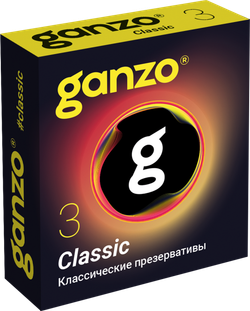Презервативы Ganzo Classic, классические, латекс, 18 см, 3 шт