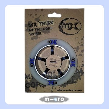 Колесо для трюкового самоката 100 мм белое/черное