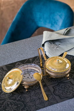 Набор вазочек для варенья 7 предметов Queen Anne золотой