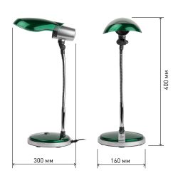Настольный светильник ЭРА NE-301-E27-15W-GR зеленый | Настольные светильники под лампу