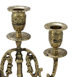 Bello De Bronze Канделябр Лира 3-х рожковый, золото