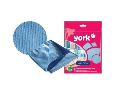 Салфетка для стекол и зеркал York микрофибра, 30*30см, европодвес