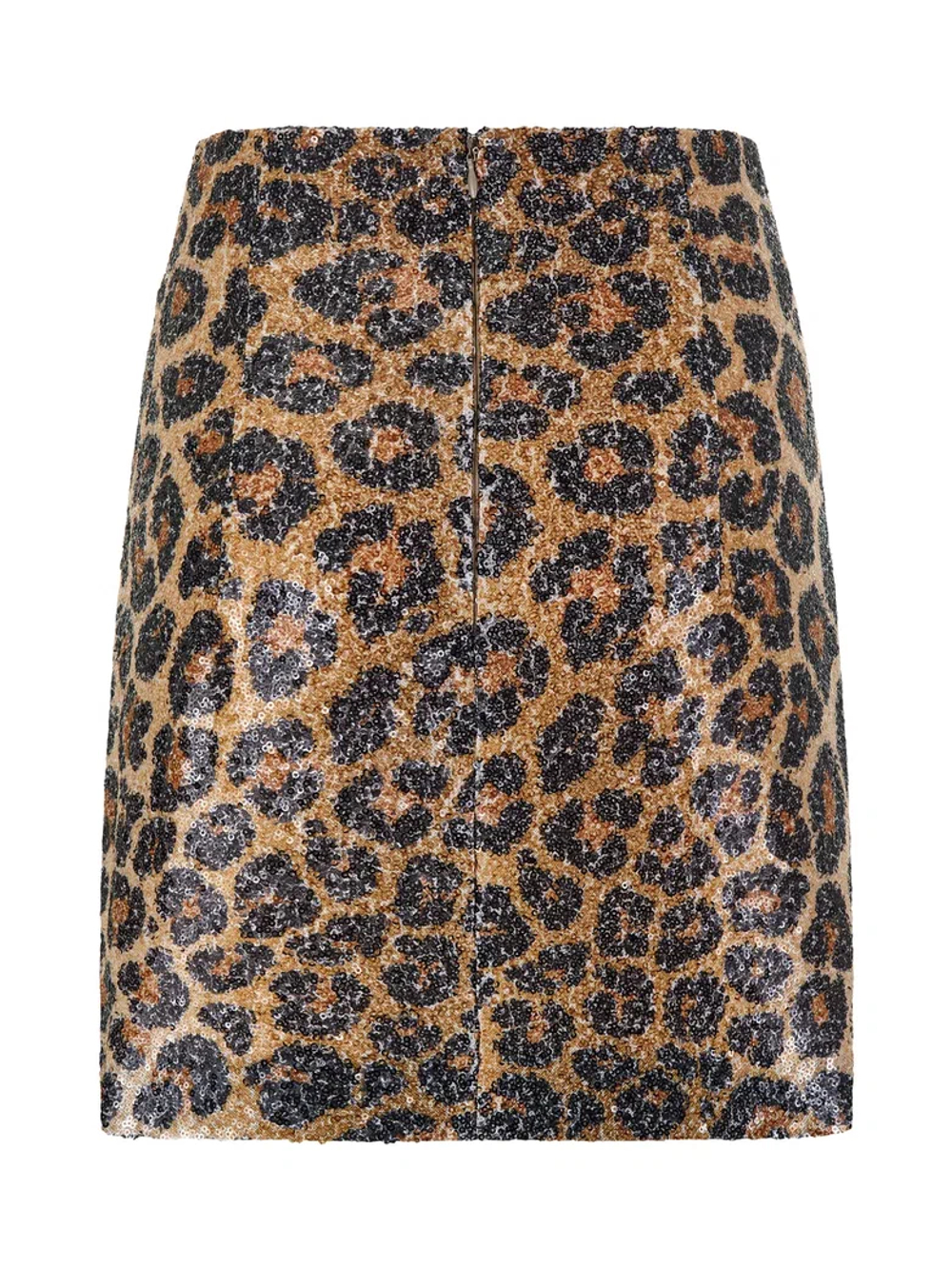 Юбка мини леопард с пайетками