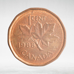Canada, 1 Cent, 1988 – Elizabeth II (Second Portrait, 12-Sided Design), XF