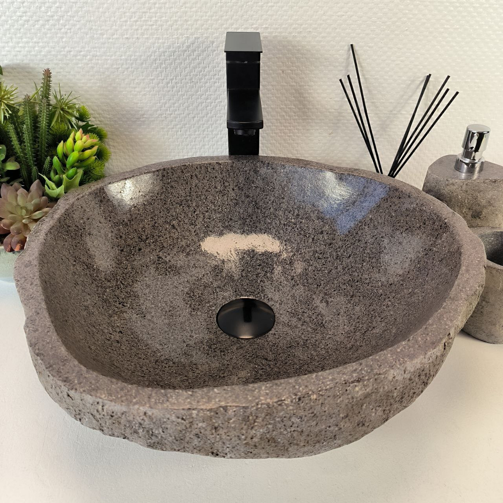 Раковина из речного камня RS-65384 45*43*15 0856