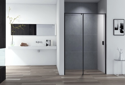 Душевая дверь Cezares URBAN-B-12-130-C-NERO, профиль черный