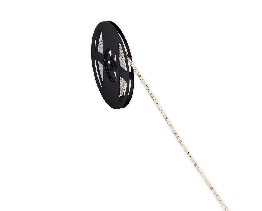 Лента светодиодная SMD нейтральная DC24V 9, 6W/m 4000K 910Lm/m 120д/м CRI>90 IP20,  упаковка 5 метров,  ширина 5мм,  высота 1, 6мм,  самоклейкая