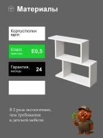 Полка настенная "Софи" для книг, игрушек и цветов