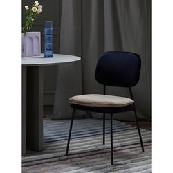 Стул Pea, велюр, темно-синий/бежевый