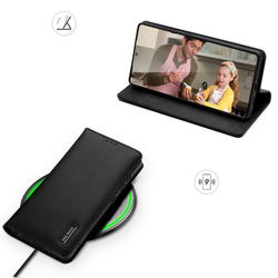 Чехол книжка из натуральной кожи с защитой RFID от Dux Ducis для Samsung Galaxy S25 Ultra, серия Hivo Series Case