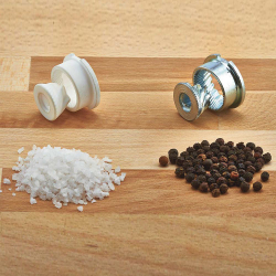 Мельница для соли 22см Bisetti Palermo кремовая Италия фото