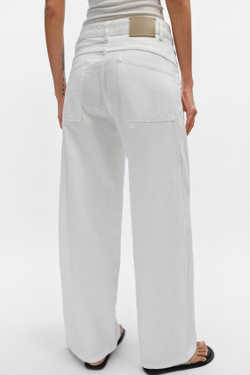 ZARA ДЖИНСЫ ZW COLLECTION LOOSE BARREL СО СРЕДНЕЙ ПОСАДКОЙ, БЕЛЫЙ