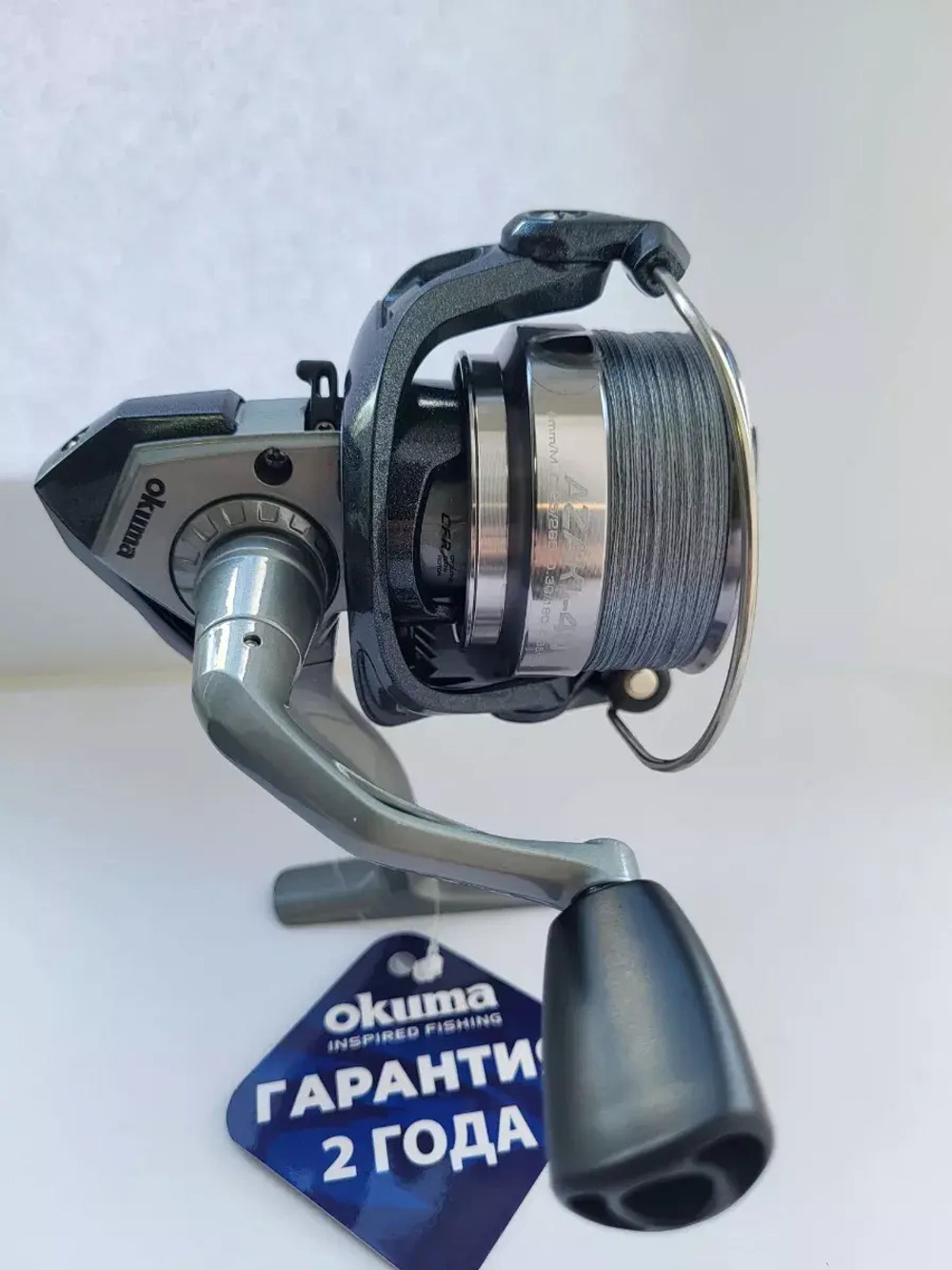 Катушка безынерционная Azaki 40 с плетёной леской