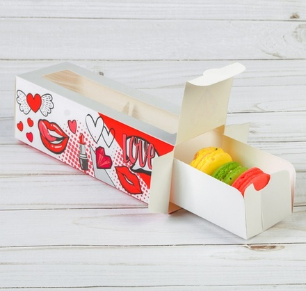 Коробка для макарун «Стильной тебе», 5.5 × 18 × 5.5 см