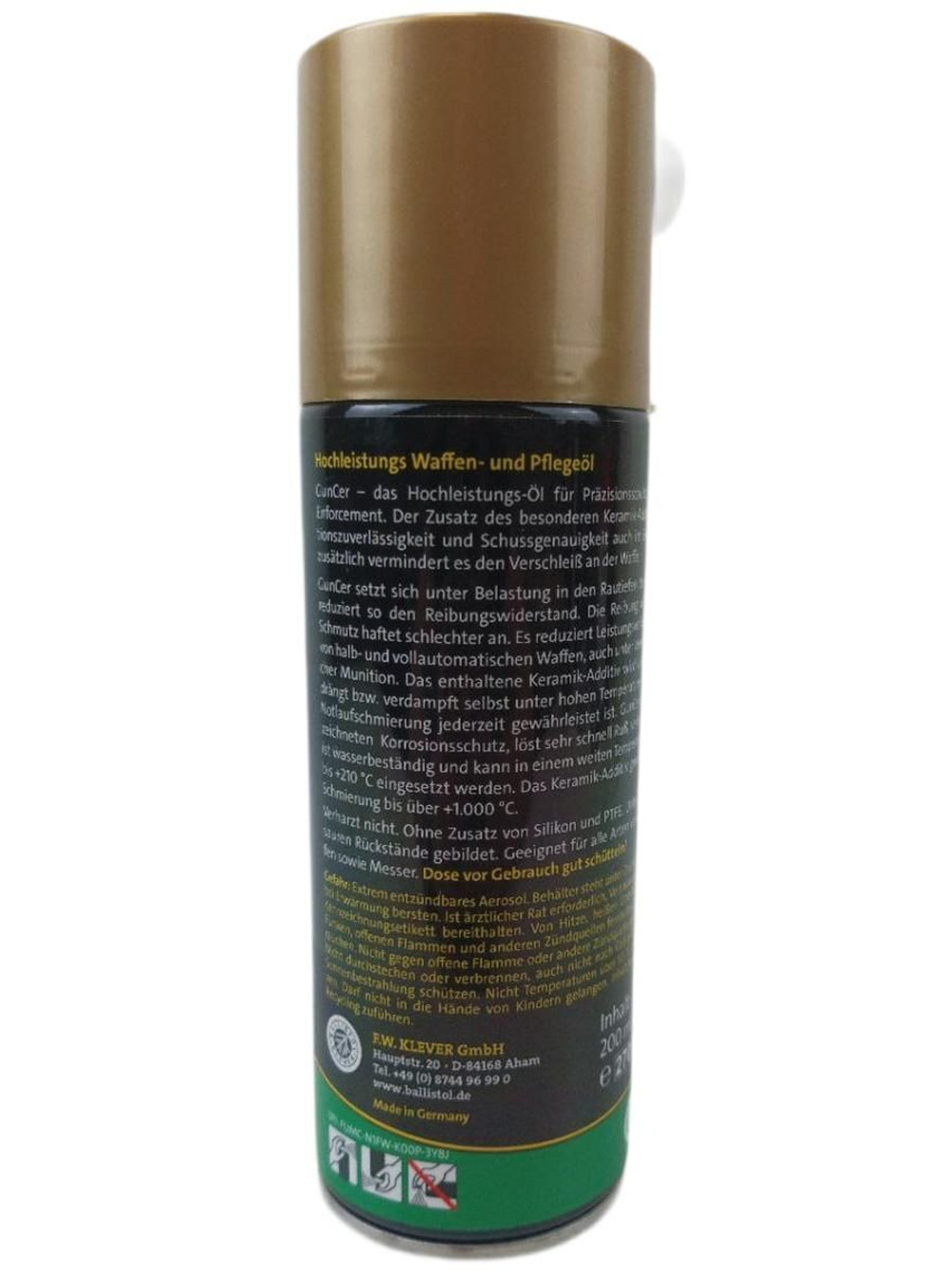 Масло оружейное Ballistol GunCer spray, 200 мл.