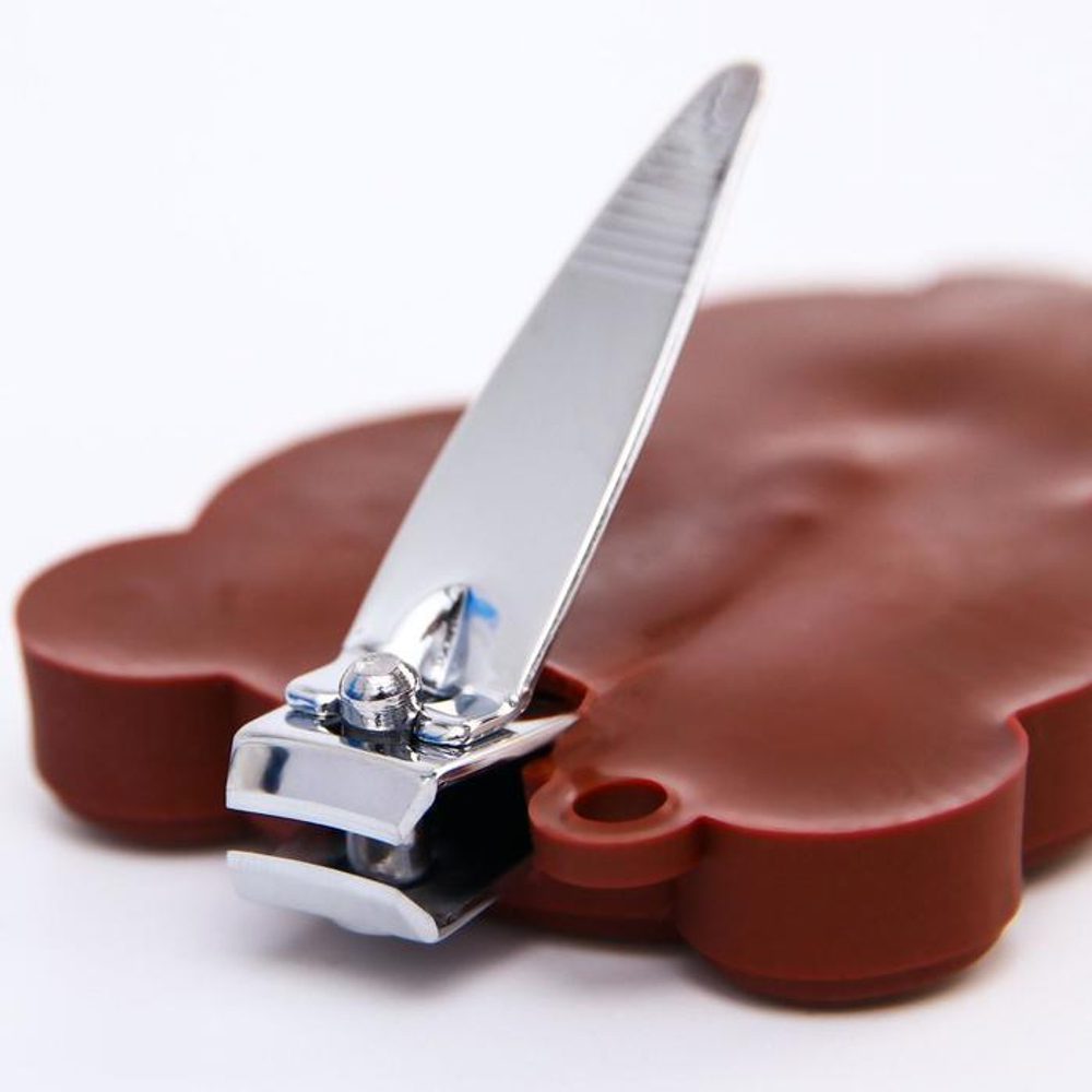 3612545 Детские, маникюрные щипчики - книпсеры «Мишка» с резиновой игрушкой