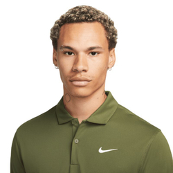 Мужское поло теннисное Nike Men's Court Dri-Fit Solid Polo - rough green/white